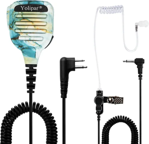 Vista 8 de Micrófono de mano con altavoz de hombro de radio con conector de audio de 0.138 in compatible con Motorola XPR 3000 3300 3300E 3500 3500E
