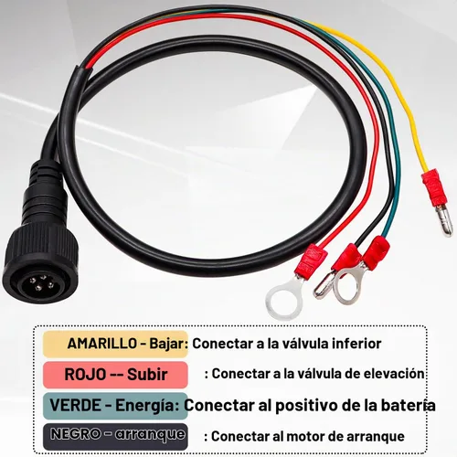 Vista 3 de Taiss - Interruptor de control remoto de remolque de descarga de 4 cables 12V CC - Controlador de botón industrial arriba abajo para descarga