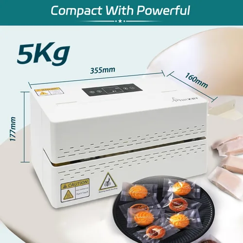 Vista 7 de Máquina de sellado térmico continuo, sellador automático de banda de bolsas de plástico comercial con control digital de 32.0-482.0 °F y apagado