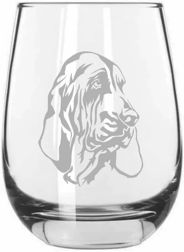 Vista 327 de Shar Pei (chino) - Vaso de vino sin tallo grabado para perro, 15.25 onzas