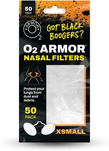 Vista 9 de O2 Armor Filtros de nariz para soldadores y alergias - Filtro de nariz para polvo - Filtros nasales para soldadura - Máscara de polvo de nariz