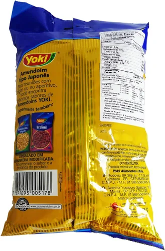 Vista 4 de Yoki - Cacahuetes japoneses - 17.6oz (PACK DE 02) Amedoim Japonês - 17.64 oz