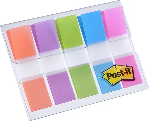 Vista 2 de Post-it 683-5CB2-EU - Pequeño índice en dispensador de plástico, varios colores (paquete de 5)