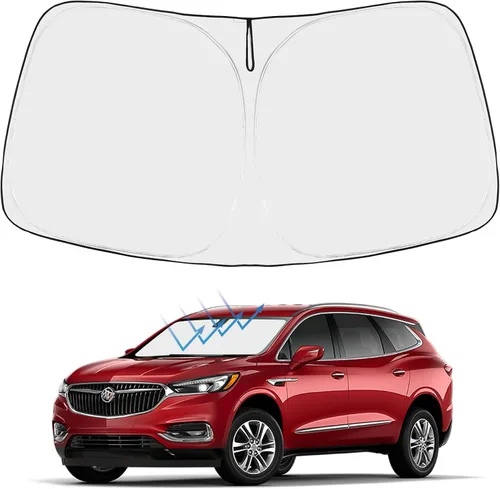 Vista 286 de Proadsy Parasol para parabrisas Rivian R1S 2022-2025 2026 de 4 capas plegable, protector de parasol frontal que bloquea los rayos UV, mantiene