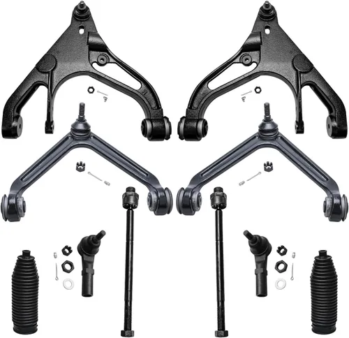 Vista 120 de Detroit Axle - Kit de suspensión delantera de 10 piezas para Jeep 2002-2004