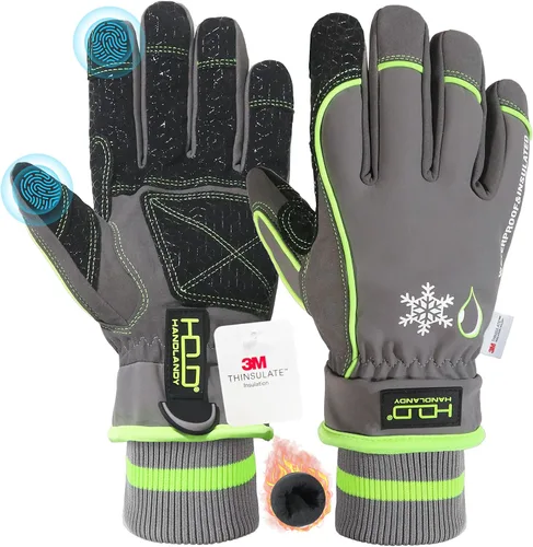 Vista 14 de HANDLANDY Winter Work Gloves, 3M Thinsulate Waterproof Insulated Glove for Men Women