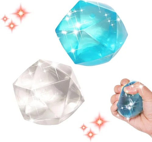 Vista 7 de 2 paquetes de cubos de estrés, pelotas de estrés flexibles para adultos y niños, juguete para aliviar la ansiedad, forma cuadrada con relleno