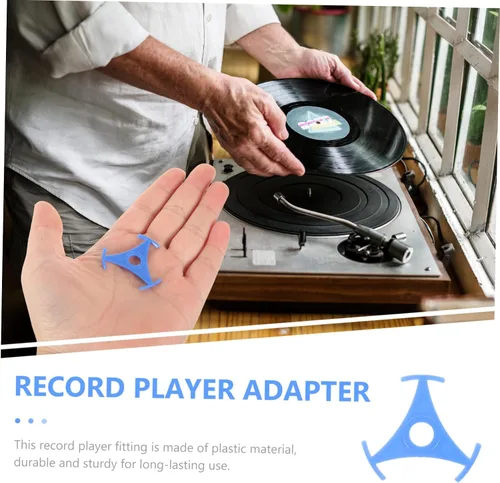 Vista 8 de Adaptador para tocadiscos de vinilo Suministros de tocadiscos de plástico Adaptador de accesorio de disco de vinilo para tocadiscos