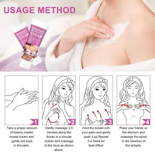 Vista 6 de Senhorita Crema para realzar los senos, crema natural de agrandamiento de senos de crecimiento rápido, crema reafirmante y levantadora, nutritiva