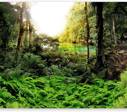 Vista 16 de artgeist Mural de pared Cascada de 116 x 83 pulgadas - Papel tapiz autoadhesivo extraíble de gran tamaño para decoración de pared, diseño de #06