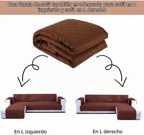 Vista 4 de Funda de sofá de doble cara en forma de L, juego de fundas para sofá seccional, fundas para sofás, sofás, funda protectora de muebles seccionales