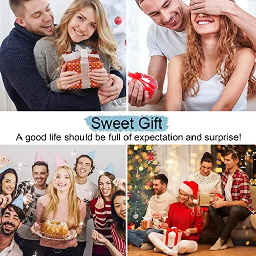 Vista 5 de XUANPAI Regalos de Navidad a juego para parejas, pulseras para mujeres y hombres, pulseras de larga distancia para parejas, pulseras para él y ella