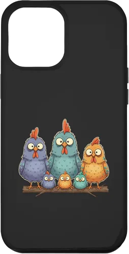 Vista 26 de Chicken: My Cluck Crew, Three Big Hens + Four Tiny Chicks Case for iPhone 16