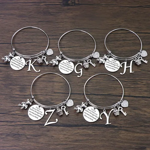 Vista 4 de Pulsera inspiradora de regalo de cumpleaños para nieta, hija, sobrina, hermana, Acero inoxidable