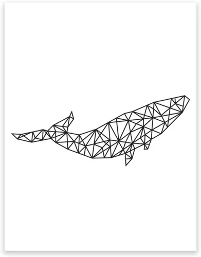 Vista 13 de Andaz Press Colección de arte geométrico para pared de origami, impresión minimalista en blanco y negro, oso, 8.5 x 11 pulgadas, paquete de 1
