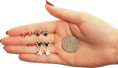 Vista 4 de Disney Mickey and Minnie Mouse Fashion Stud Earring Set - 345 Pairs Per Set