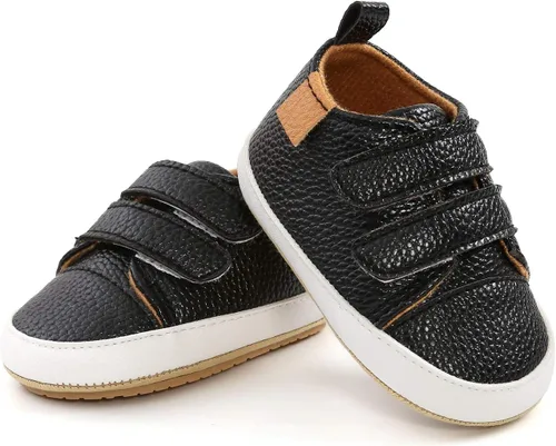 Vista 5 de Baby Shoes Boy Girl Infant Sneakers Anti Skid PU Leather Unisex-Baby Newborn First Walking Crib Shoes