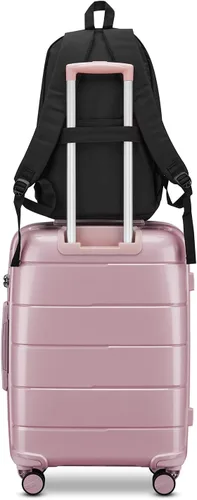 Vista 7 de Joyway maleta de equipaje, Rosado, Equipaje Spinner Ruedas Hardside Equipaje 8pcs Set Ligero Pp Durable Equipaje Con Tsa Lock..