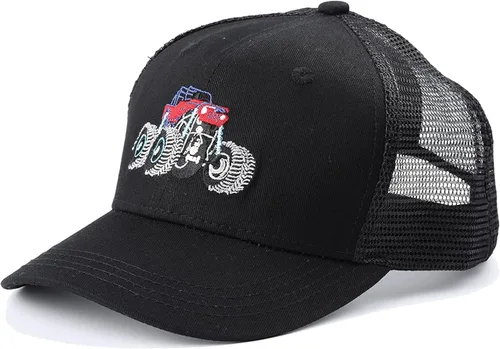 Vista 3 de Gorra de camionero para niños de 2 a 8 años, color negro, Negro, S-M