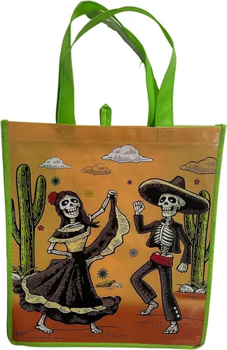 Vista 5 de Legacy Licensing Partners Dia De Los Muertos (Día de los Muertos) Bolsa de mano reutilizable grande coleccionable