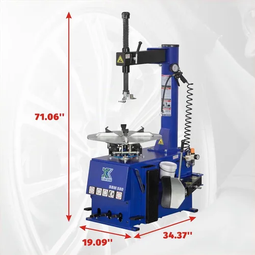 Vista 2 de XK Cambiador de neumáticos de 1.5 caballos de potencia, combo balanceador con abrazadera de llanta 580-680 Max Tire Diameter 37 in 2.0HP Multi