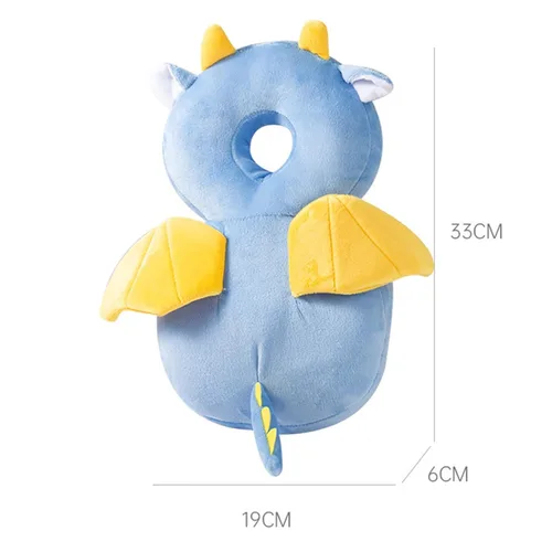 Vista 5 de Protector de cabeza para andador de bebé, ajustable, mochila de protección para la cabeza del bebé, almohadilla de seguridad (ángel) Protector