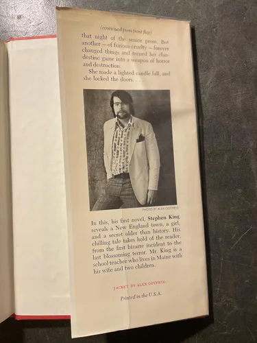 Vista 6 de Rare Carrie by Stephen King (1974) Original Hardcover Book Club Edition Tapa dura