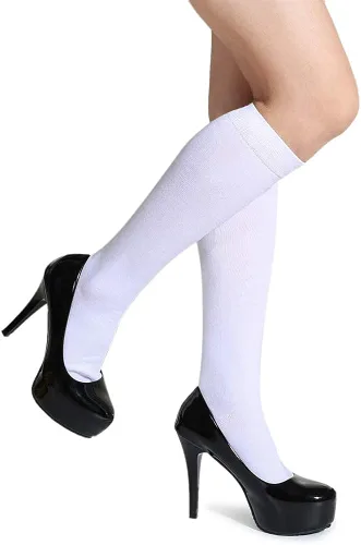Vista 3 de Leotruny 3 pares de calcetines de algodón opacos hasta la rodilla para mujer