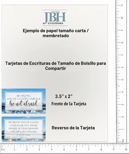 Vista 8 de JBH Creations Tarjetas con versículos bíblicos con texto en inglés «Be Not Afraid» («Be Not Afraid»)