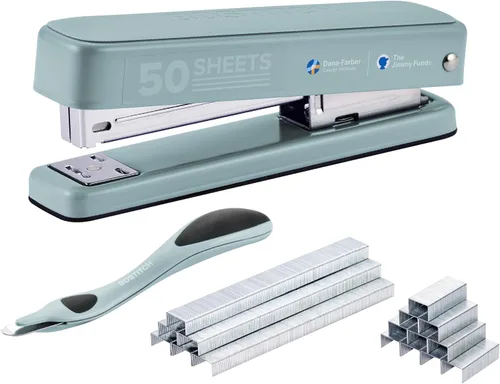 Vista 10 de Bostitch Titan - Engrapadora de metal resistente, capacidad de 50 hojas con 1250 grapas y removedor ergonómico de grapas, grapado sin atascos Negro