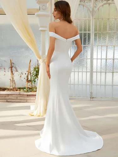 Vista 2 de Ever-Pretty Vestidos largos de novia para novia con hombros descubiertos 0247