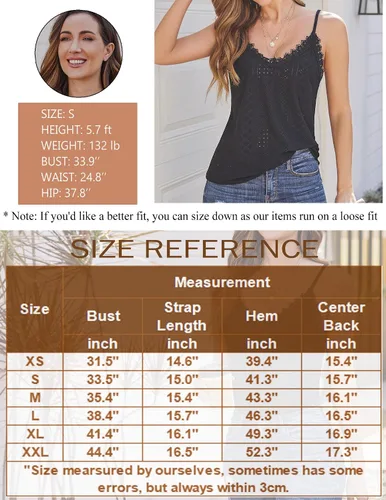 Vista 5 de HOTOUCH Camisola para mujer, cuello en V, tirantes delgados, sin mangas, blusas de ajuste holgado