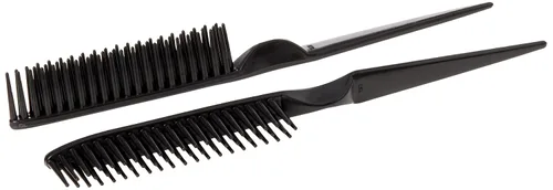Vista 4 de CocoBlack Naturals Peine de estilo de 3 filas para desenredar, definir y separar rizos (negro)