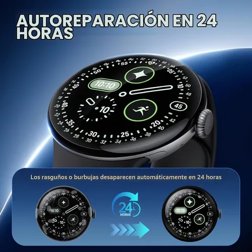 Vista 3 de Misxi 6 unidades de protector de pantalla transparente para Google Pixel Watch 4/3/2/1 41mm, TPU suave sin burbujas, autorreparable, instalación