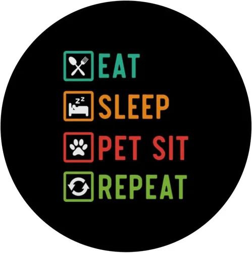 Vista 3 de Cuidado de mascotas Amante de Mascotas Paseando Perros Cuidador de Mascotas PopSockets Estándar PopGrip
