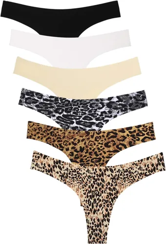 Vista 12 de Wealurre Tanga de microfibra de cintura baja para mujer sin costuras invisible