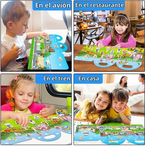 Vista 4 de iGetooy Libros de calcomanías reutilizables para niños pequeños de 1 a 3 años, calcomanías para niños de 2 a 4 años, calcomanías de princesa Cuento
