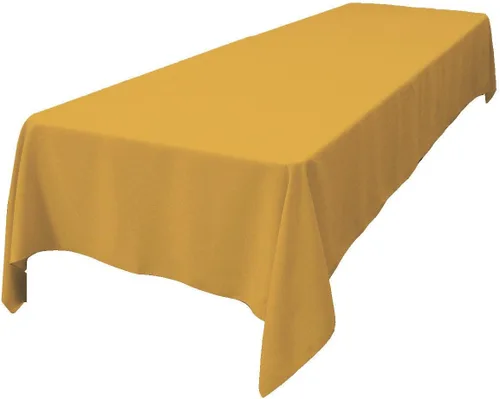 Vista 68 de LA Linen Mantel rectangular lavable de popelín de poliéster, resistente a las manchas y a las arrugas, cubierta de mesa 60x84, mantel de tela