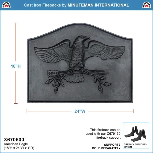 Vista 2 de Minuteman International Águila americana de hierro fundido Fireback