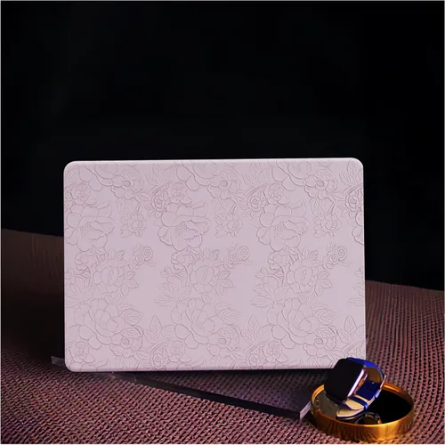 Vista 11 de Funda compatible con MacBook Air de 13 pulgadas (versión 2010-2017). Modelos: A1466 / A1369, funda rígida de piel crema texturizada a cuadros, sin