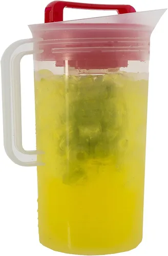 Vista 4 de Primula Today Shake and Inuse - Jarra de infusión espaciosa e innovadora, 100% libre de BPA, PVC, ftalatos y plomo, 3 cuartos de galón, color rojo