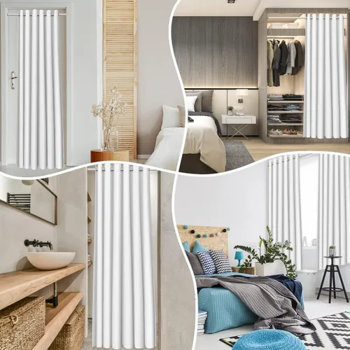 Vista 5 de Erosebridal Highland - Cortina opaca para puerta de vaca, con diseño de rosas para niños, niñas, niños, con animales salvajes del oeste
