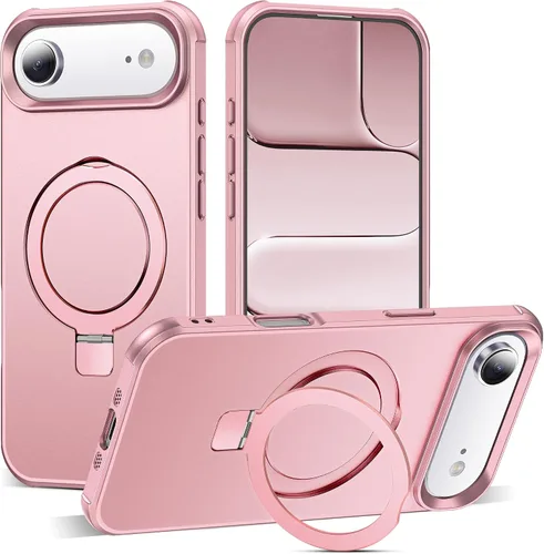 Vista 152 de SKYLMW - Funda compatible con iPhone 11 de 6.1 pulgadas, con soporte magnético invisible tipo anillo, funda translúcida de grado militar, compatible