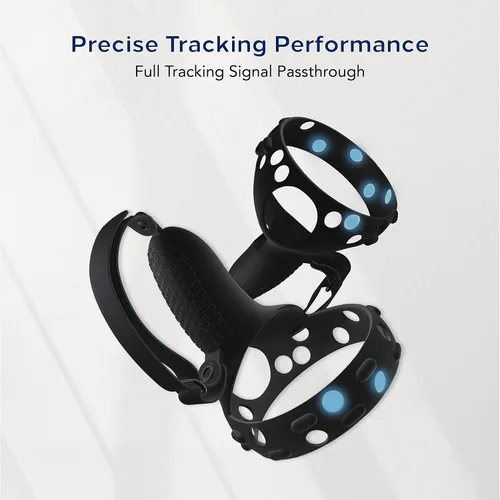 Vista 6 de TNP Controller Grips for Oculus Quest 2 Meta Quest 2 Knuckle Strap Black VR Touch Controller Hand Grip Cover Protector Sleeve with Anti-Throw