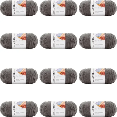 Vista 16 de MICHAELS Paquete de 12: Hilo sólido Soft Classic™ de Loops & Threads®