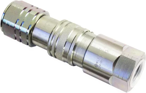 Vista 3 de Titan Attachments 3/4" acoplador hidráulico macho y hembra de cara plana NPT Minicargadoras