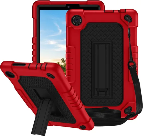 Vista 8 de Para TCL TAB 8 Plus TAB 8 LE Tablet Funda A Prueba De Golpes Correa De Hombro Resistente Funda Protectora Para TCL TAB 8 Plus 9138S/TAB 8 LE verde