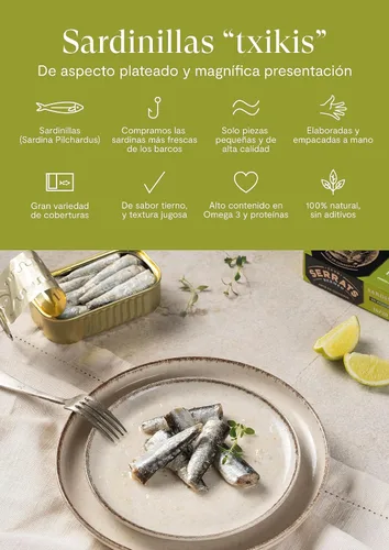 Vista 4 de Baby Sardinas en Aceite de Oliva - 16/20 unidades, 1 lata x 4.1 oz