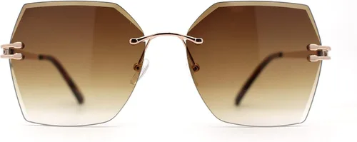 Vista 2 de Gafas de sol geométricas sin montura lente oceánica para mujer