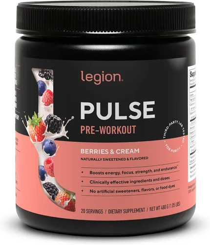 Vista 17 de LEGION Pulse Pre Workout - Bebida preentrenamiento de óxido nítrico totalmente natural para aumentar la energía, sin creatina, endulzada